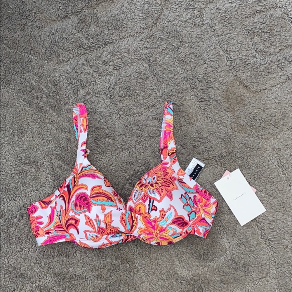 NWT Alex Marie floral push-up bikini top size s